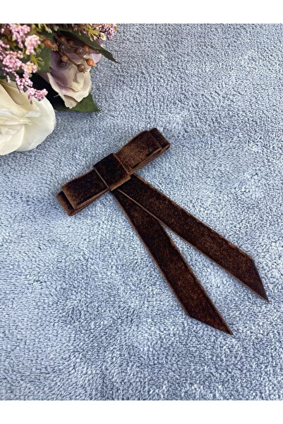 Hobigram Kahverengi Kadın Broş Yaka Aksesuarı Yaka Kurdelesi Kıyafet Aksesuar...