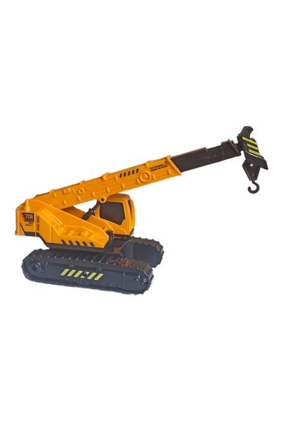 PopŞeker لعبة رافعة تلسكوبية لمركبة البناء 360 درجة قابلة للدوران من البلاستيك بحركة احتكاك 28 سم. رافعة