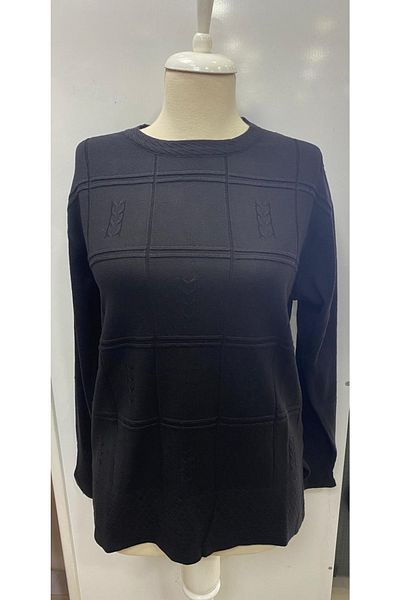 FATELLA Mother Woman Winter Seasonal Mother's Day Round Collar Single Color Comfortable Fit Knitwear Sweater