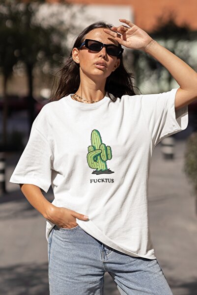 Usaspor ,кактус Дизайн Oversize Tshirt- Футболка