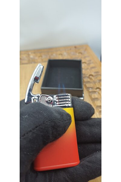 Heartfelt Gifts Yandan Çarklı Renkli Şık Tasarımlı Gazlı Özel Kutulu Kaliteli Çakmak