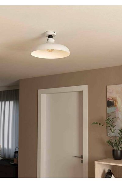 Eglo 43842 Indoor " Matlock " Gray, Black Color Cast Steel Ceiling Lamp Ip20 E27 Max: 1X40W Diameter: