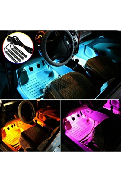 OEM Tiger Marketing Tofaş Şahin Kartal Araç Içi Ayak Altı Led Aydınlatma Rgtb 12 Led Kumandalı 12 Volt