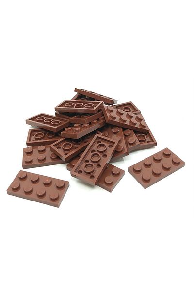 LEGO Moc Custom - 2x4 Brown Flat Brick Accessory Plate, 4 Pieces Will Be Sent