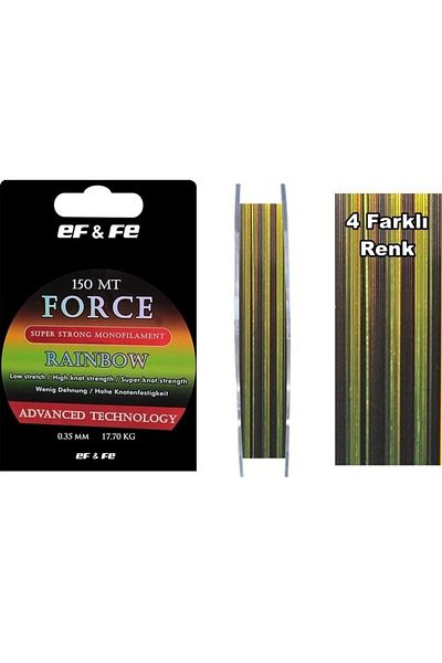 Force Rainbow Fishing Line 150 Meters - 0.30 Mm