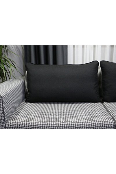 AYPETEKS Black Linen Piping Model Sofa Back Throw Cushion-l Sofa Throw Cushion-sofa/dive Cushion Cover