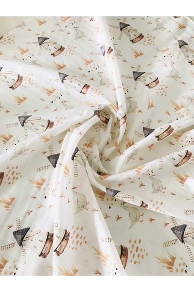 JUNİPERUS 100% Cotton Duck Muslin Throw Blanket