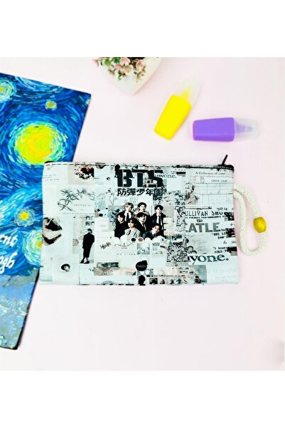 gifttime محفظة حامل قلم من القماش بتصميم BTS