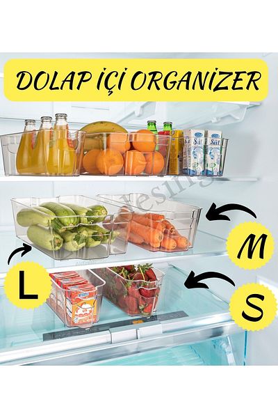 zezedesing Refrigerator & Cabinet Organizer Multi-Purpose Organizer (medium Size 15.5cm X 32cm X 10cm)
