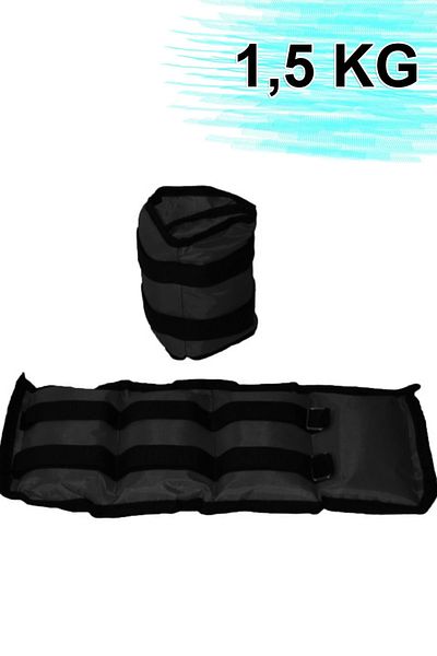 Jet Greutate pentru mâini și încheieturi 2x1,5 kg Saci de nisip Corset Greutate pentru întărirea mușchilor Pilates 1,5 kg Negru