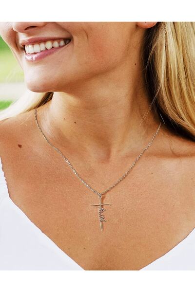 GÜMÜŞ Isimli Haç Kolye