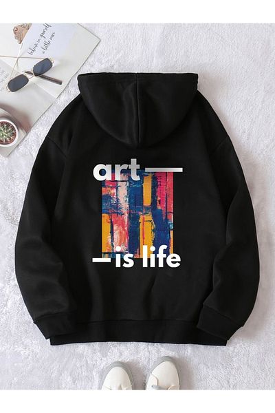 DENİKK Street Style Back Print Unisex Hoodie