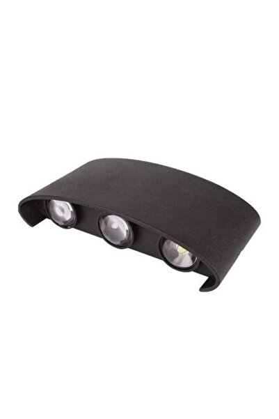 Genel Markalar 6 Watt Siyah Kasa Gün Işığı Dış Mekan Çift Yönlü Modern Led Aplik ( Ip65 )