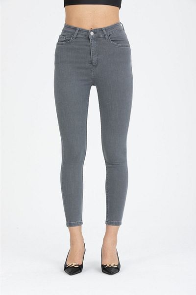eGs Talia Grey Skinny Jeans που δεν ξεθωριάζουν Παντελόνι τζιν με στενό πόδι