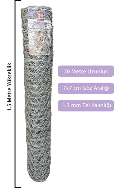 TicaretJet 1,5x20 Metre Bahçe Tel Örgü Bahçe Çiti Bahçe Teli Çevirme Teli 1.3...