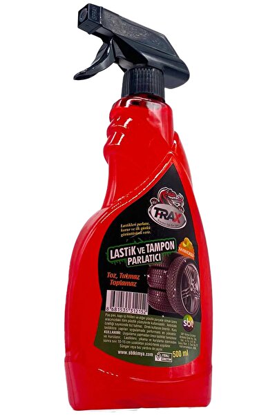 ARACINIZ İÇİN EN İYİSİ T-RAX Lastik Parlatıcı Tampon Cilası Ve Lastik Süngeri 2'li Araba Oto Süper Kaliteli Sprey 500ml