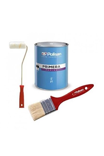 Polisan Primera Parlak Yeni Kırık Beyaz 0,75 + Parmak Rulo + Kestirme Fırça No:2