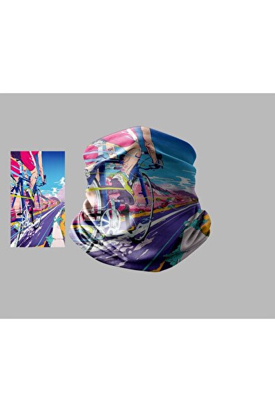 Buffalo Bicycle Designed Biker Buff Mask Outdoor Neck Collar Unisex Bandana