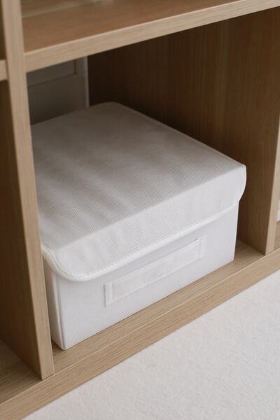 REKHOME White Covered Cabinet Drawer Inside Jewelry Makeup Laundry Folding Storage Box Organizer