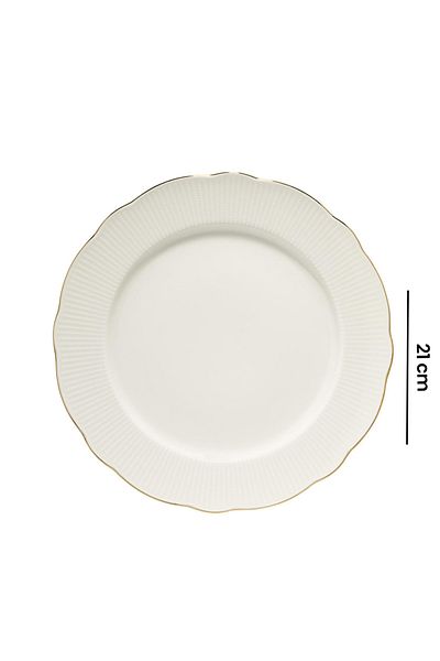 Kütahya Porselen Bonnet Ilay Sweet Plate - 21 Cm