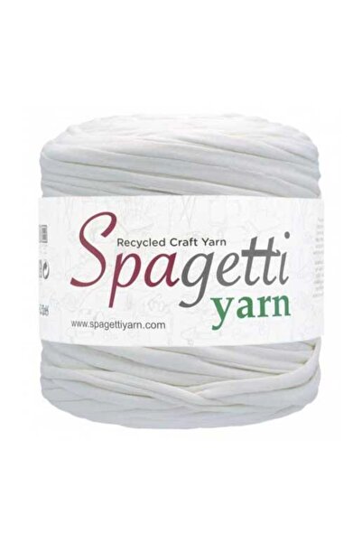 Spagettiyarn Spagetti Yarn Şeker Beyaz  Penye İp