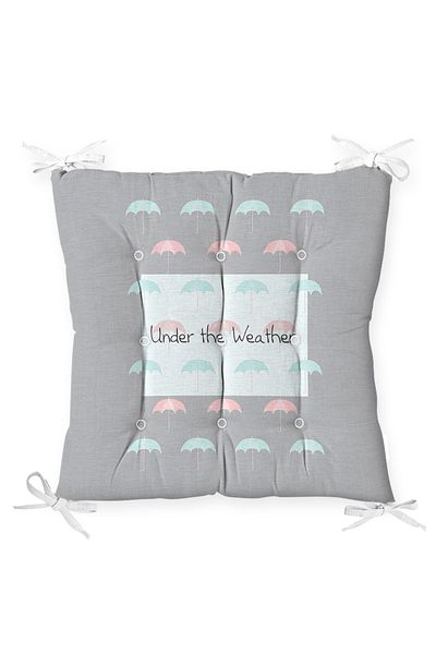 Realhomes Colorful Umbrellas Specially Designed Baby Room Pouf Chair Cushion