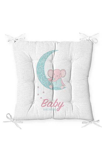 Realhomes White Floor Lets Shower Elephant Patterned Baby Room Pofidik Chair Cushion