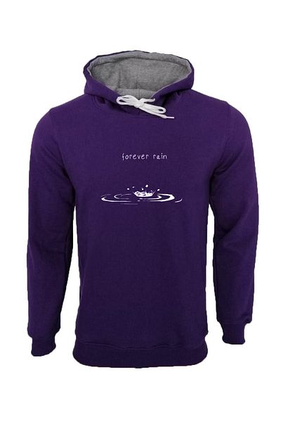 Raf Coll Φούτερ Unisex Forever Rain με μωβ κουκούλα
