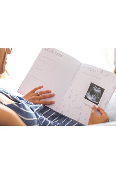 Fufizu Modern Baby Memory Book - First 1 Year Pregnancy and Mother Baby Diary - Agenda + Printing Kit