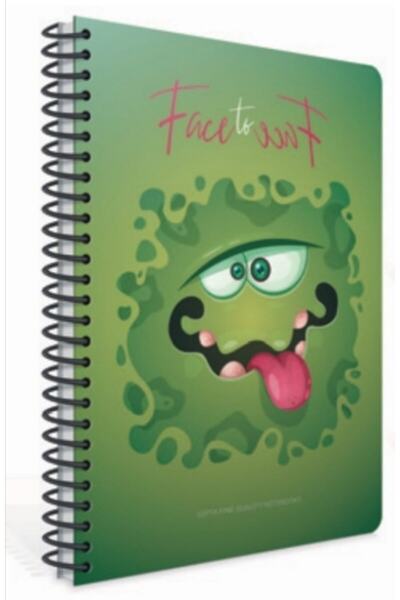 Gıpta 80 Sheets A4 Face To Face Spiral Cardboard Cover Lined Notebook 4244
