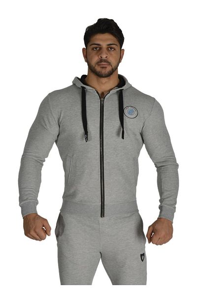 Big Sam Men's Gray Winter Slim Fit Tracksuit Top 3604