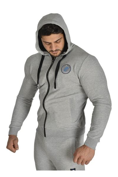 Big Sam Men's Gray Winter Slim Fit Tracksuit Top 3604