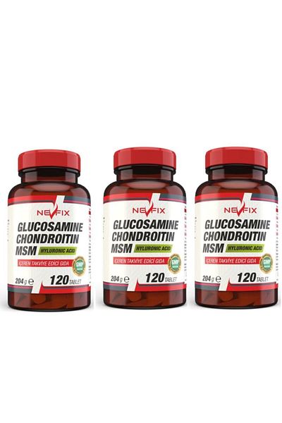 Nevfix Glucosamine Chondroitin Msm - 120 Tablets X 3 Boxes 360 Tablets