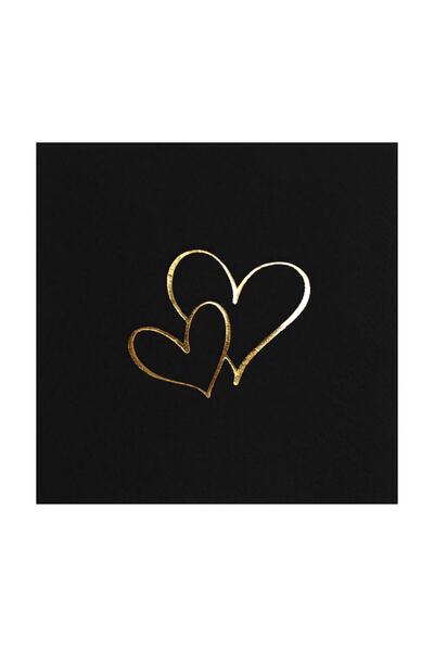 Story 33 X 33 cm Gold Foil Hearts Promise Engagement Wedding Patterned 16-Pie...