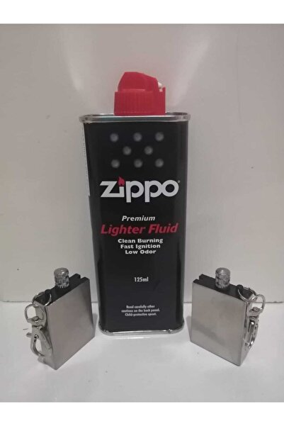 OLCAY CENTER Zippo Benziniyle Çalışan Metal Kibrit (2 Adet) Ve 125 ml Zippo B...