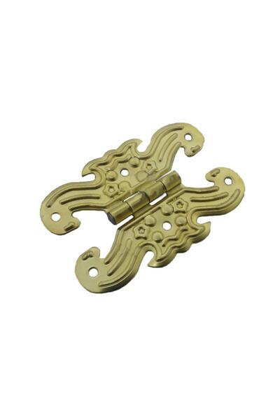 Çeşitli Sarı Altın Dekoratif Küçük Boy 4 Adet Yaprak Kutu Dolap Menteşe