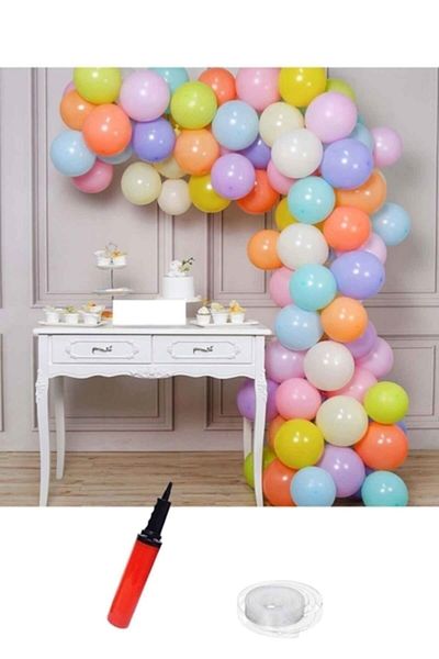 kidspartim Birthday Mixed Metallic Balloon Chain 63 Pieces