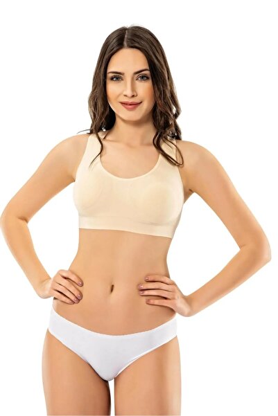 Form Angel Sutien bustier căptușit cu bretele groase din textil albastru bleu...