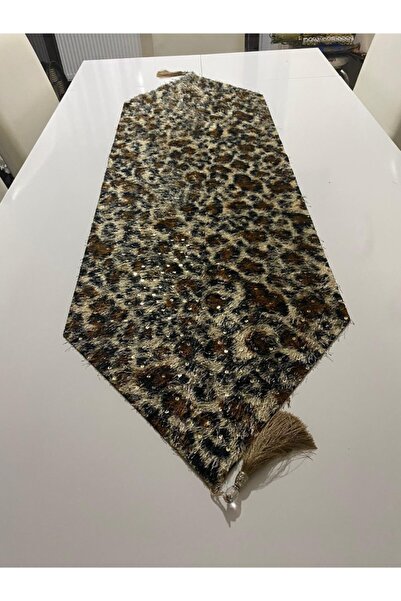 Diva Home Leopard Patterned Sequin Runner