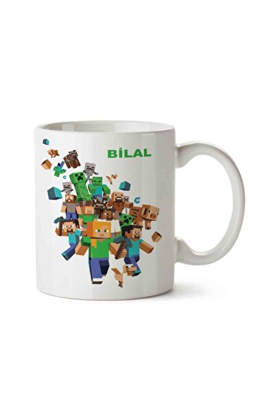 Adell Minecraft Kişiye Özel Istediğiniz Isim Baskılı Kupa Bardak