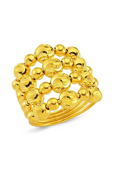 BİLEZİKHANE Toplu Habbe Yüzük 4 Sıralı 22 Ayar Altın 8.00 Gram