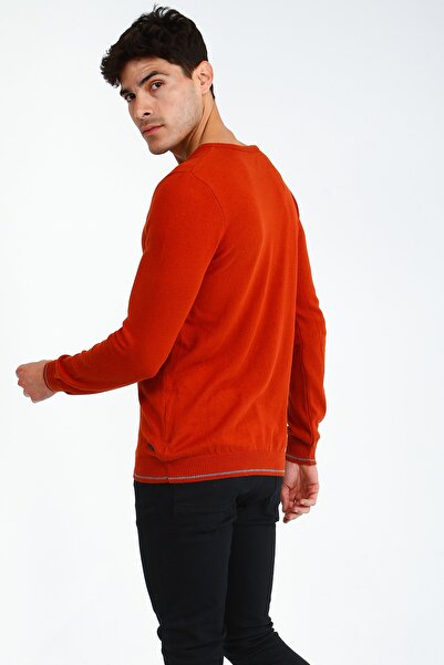 Collezione Men's Brick Regular Knitwear Sweater
