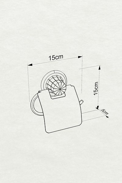 Teknotel Delme Screw - No Drill Vacuum Cover Toilet Paper Holder Copper Dm238