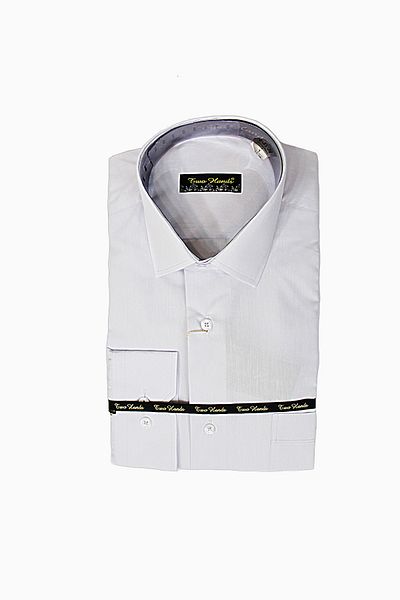 TWO HANDS Men's Gray Solid Color Shirt