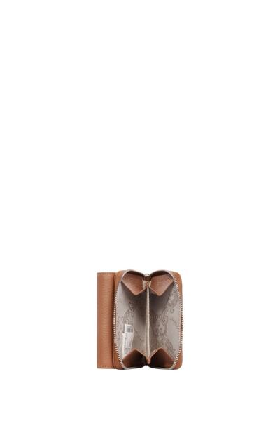 CENGİZ PAKEL Genuine Leather Women's Portfolio - Wallet 65210-Tan