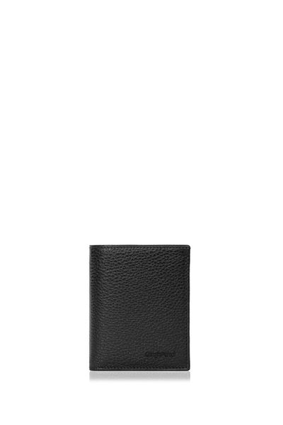 CENGİZ PAKEL Genuine Leather Men's Wallet 13601-Black