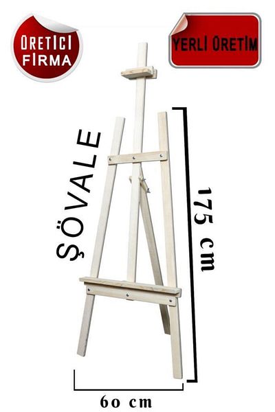 Cem Picture Knight Wooden Easel 60 X 175cm Natural Pine