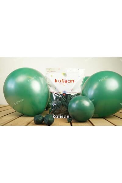 Çemrek Süs Parti بالون ديكور باللون الأخضر الداكن 12 Inc - 30 سم 100 قطعة