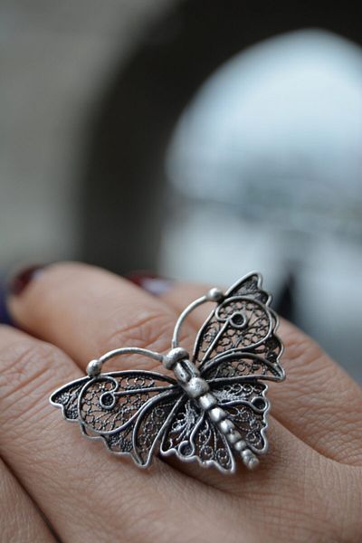 Stoneage Butterfly Ring