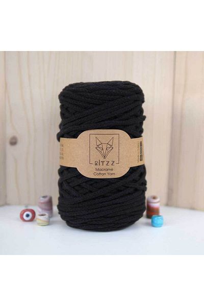 Ritzz Βαμβακερό Macrame Slim 002 Μαύρο